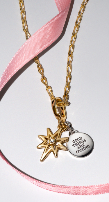 Engravable North Star Lab-grown Diamond Dangle Charm