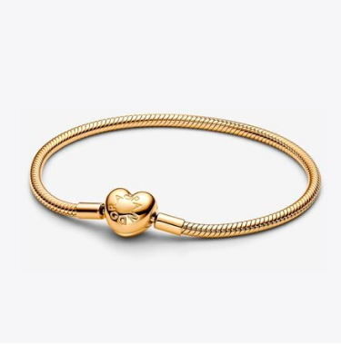 Pandora Moments Heart Clasp Snake Chain Bracelet