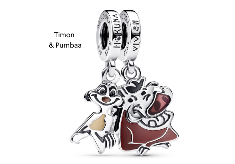 Disney The Lion King Timon & Pumbaa Splittable Dangle Charm