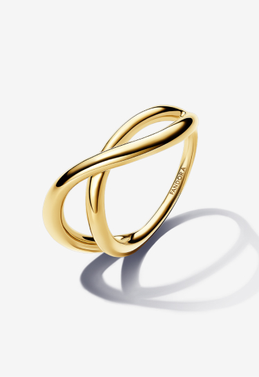 Organically Shaped Infinity Ring