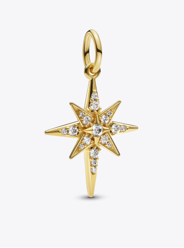 Sparkling North Star Dangle Charm