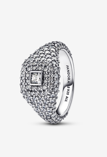 Pavé Square Cocktail Ring