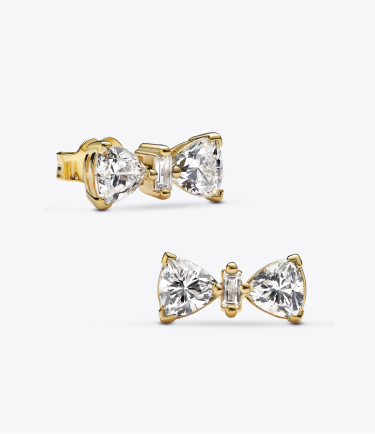 Sparkling Bow Stud Earrings