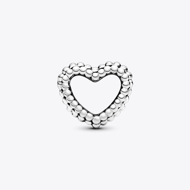 Beaded Open Heart Charm