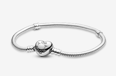 Pandora Moments Heart Clasp Snake Chain Bracelet