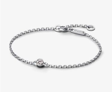 Pandora Era Lab-grown Diamond Bezel Chain Bracelet 0.15 carat tw Sterling Silver