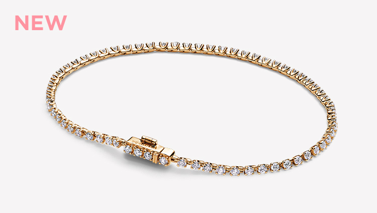 Pandora Era 14k Gold Micro Lab-grown Diamond Tennis Bracelet 