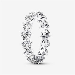 Row of Hearts Eternity Ring