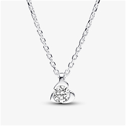 Pandora Talisman Lab-grown Diamond Heart Pendant Necklace 0.25 carat tw Sterling Silver