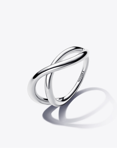 Organically Shaped Infinity Ring