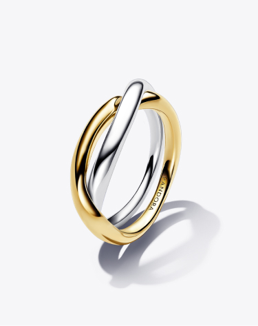 Two-tone Entwined Bands Ring