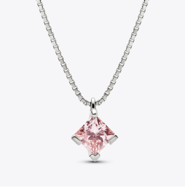 Pandora Nova Lab-grown Pink Diamond Pendant Necklace 1.00 carat tw 14k White Gold