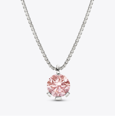 Pandora Nova Lab-grown Pink Diamond Pendant Necklace 1.00 carat tw 14k White Gold