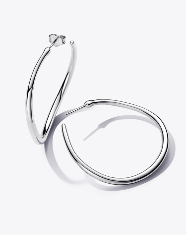 Organically Shaped 42 mm Open Hoop Earrings