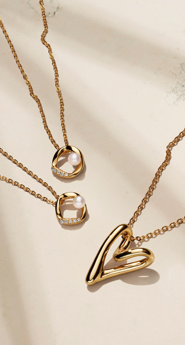 PANDORA ESSENCE 14k gold-plated necklaces