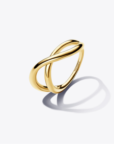 Organically Shaped Infinity Ring