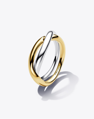 Two-tone Entwined Bands Ring