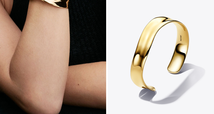 Organically Shaped Broad Open Bangle