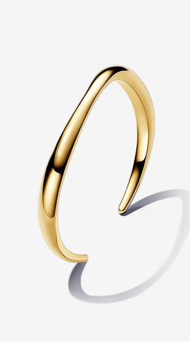 Organically Shaped Open Bangle