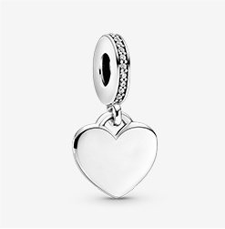 Engravable Heart Tag Dangle Charm