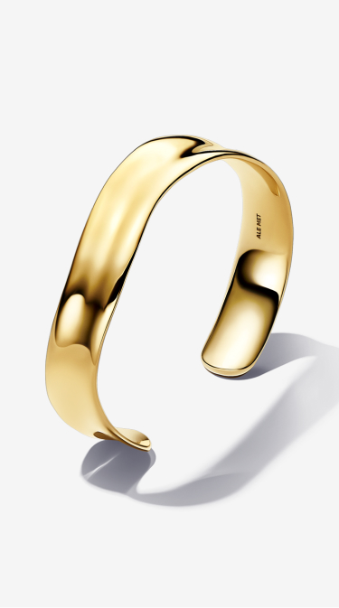 Organically Shaped Broad Open Bangle