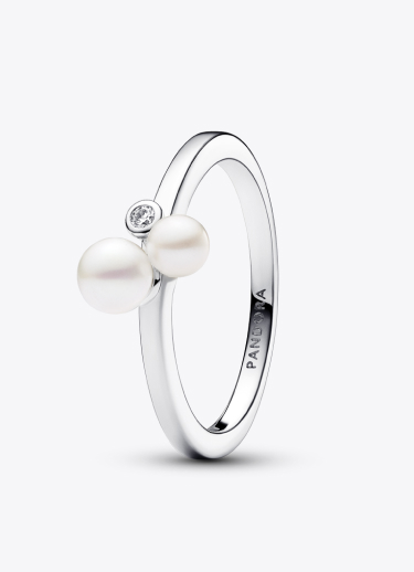 Duo Treated Freshwater Cultured Pearls Ring