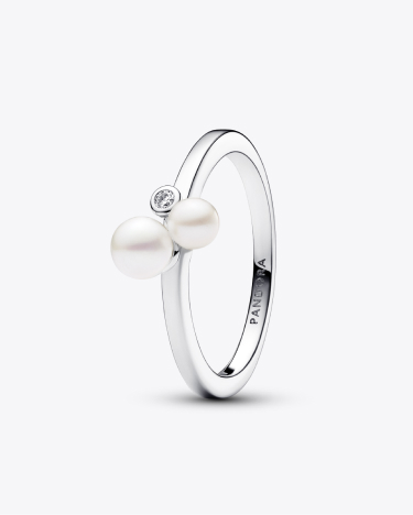 Duo Treated Freshwater Cultured Pearls Ring