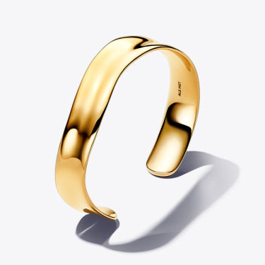 Organically Shaped Broad Open Bangle