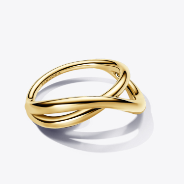 Organically Shaped Infinity Ring