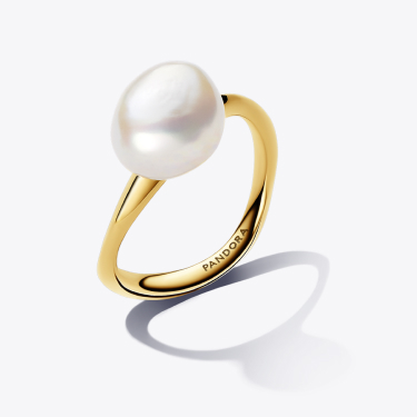 Baroque Treated Freshwater Cultured Pearl Ring