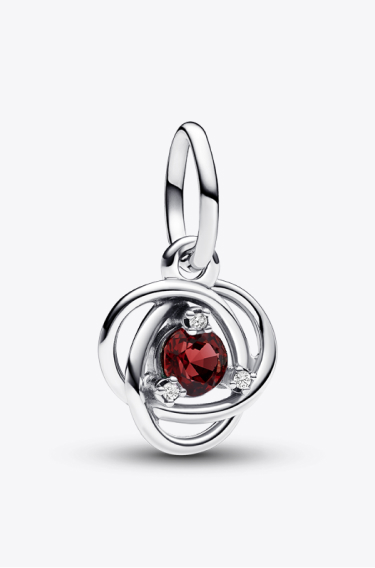 July True Red Eternity Circle Dangle Charm