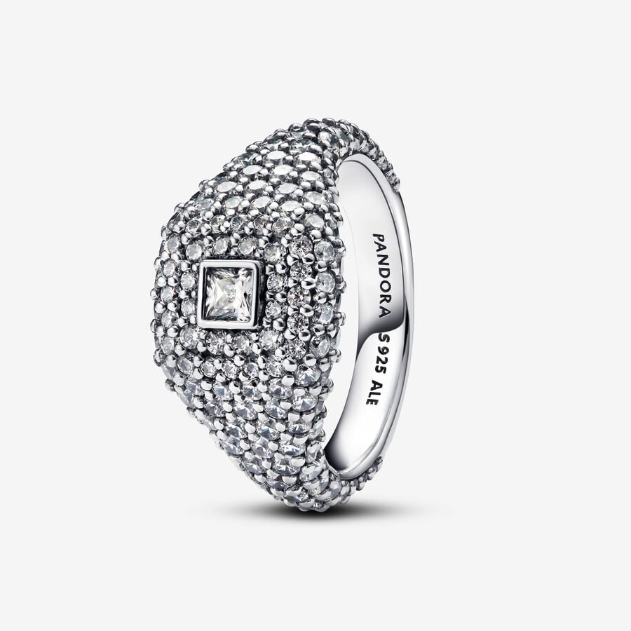 Pavé Square Cocktail Ring