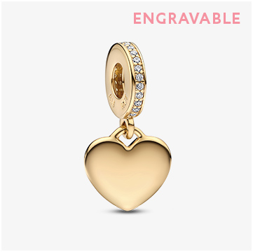 Engravable Heart Tag Dangle Charm