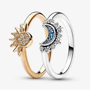 Celestial Sun & Moon Ring Set