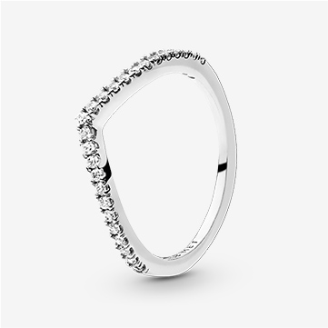 Sparkling Wishbone Ring