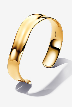 Organically Shaped Broad Open Bangle