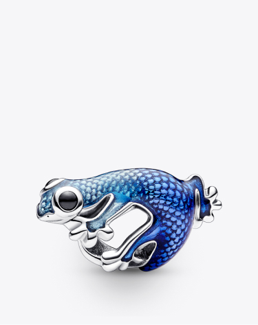 Metallic Blue Gecko Charm