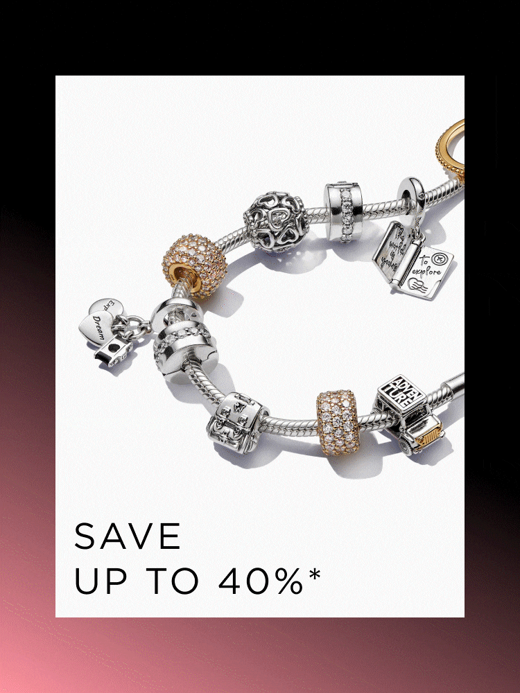 Save up to 40% on Pandora jewelry for Black Friday