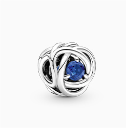 September Blue Eternity Circle Charm