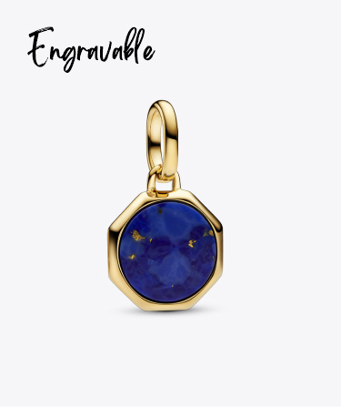 Blue Engravable Mini Medallion Charm