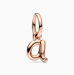 Letter a Script Alphabet Dangle Charm