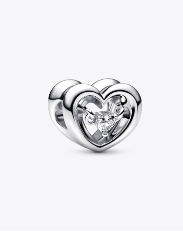 Radiant Heart & Floating Stone Charm