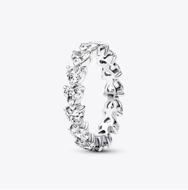 Row of Hearts Eternity Ring