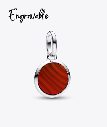 Red Engravable Mini Medallion Charm