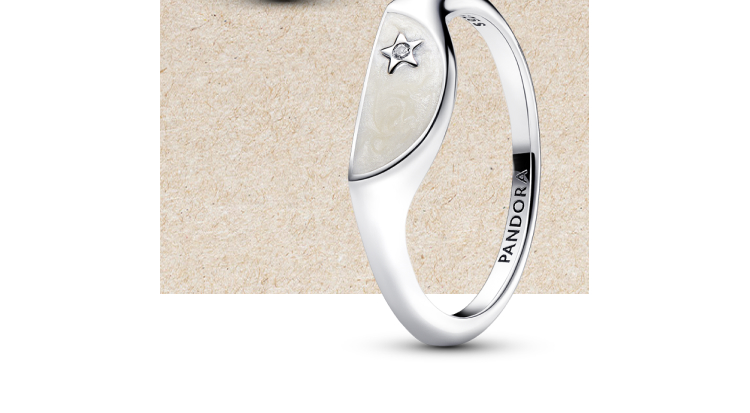 Pandora ME Halved Enamel Signet Ring