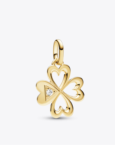 Pandora ME Heart Four-leaf Clover Medallion Charm