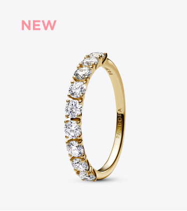 Pandora Era 14k Gold Lab-grown Diamond Half Eternity Band Ring 