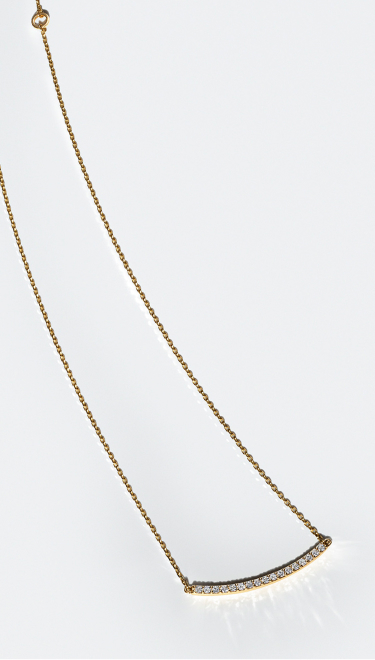 Pandora Era Lab-grown Diamond Pavé Bar Necklace 0.26 carat tw 14k Gold