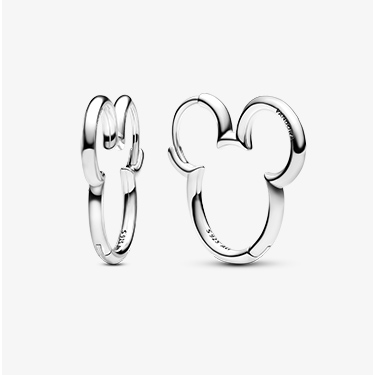 Disney Mickey Mouse Silhouette Hoop Earrings