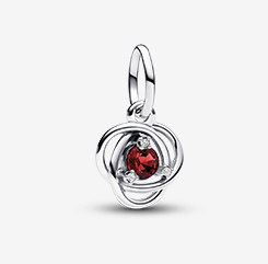 July True Red Eternity Circle Dangle Charm